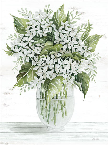 Cindy Jacobs CIN3668 - CIN3668 - Simple Floral on White - 12x16 Flowers, Bouquet, White Flowers, Vase, Cottage/Country, Spring from Penny Lane