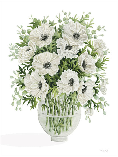 Cindy Jacobs CIN3670 - CIN3670 - Poppies on White - 12x16 Flowers, Bouquet, Poppies, White Poppies, Vase, Cottage/Country, Spring from Penny Lane