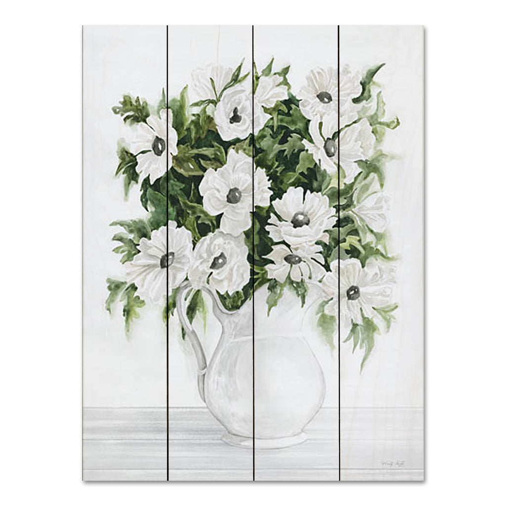 Cindy Jacobs CIN3684PAL - CIN3684PAL - Pitcher of Poppies - 12x16 Flowers, White Flowers, Poppies, Spring Flowers, Spring, Pitcher, Bouquet, Blooms, French Country from Penny Lane