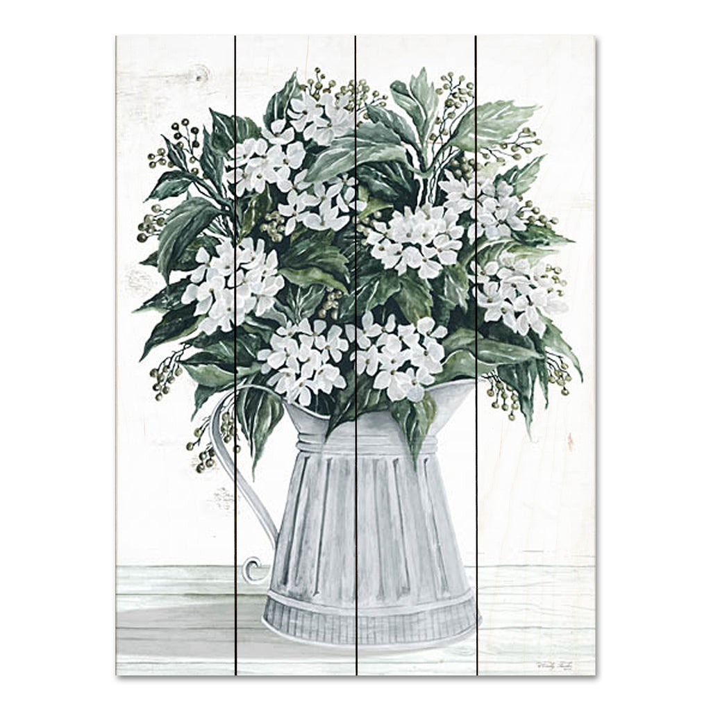 Cindy Jacobs CIN3686PAL - CIN3686PAL - Hydrangea Pitcher - 12x16 Flowers, White Flowers, Hydrangea, Spring Flowers, Spring, Pitcher, Bouquet, Blooms, French Country from Penny Lane