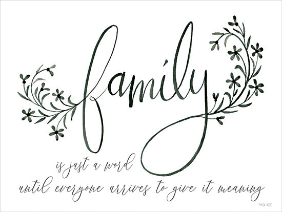 Cindy Jacobs CIN3696 - CIN3696 - Family Is - 16x12 Inspirational, Family, Just a Word, Give It Meaning, Typography, Signs, Textual Art, Black & White from Penny Lane