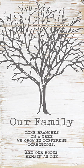 Cindy Jacobs CIN3697 - CIN3697 - Our Family - 9x18 Inspirational, Family, Family Tree, Tree, Like Branches on a Tree, Typography, Signs, Sepia from Penny Lane