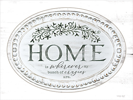 Cindy Jacobs CIN3704 - CIN3704 - Home - 16x12 Home, Humor, Typography, Signs, Home, Home is Wherever My Bunch of Crazies Are, Plate from Penny Lane