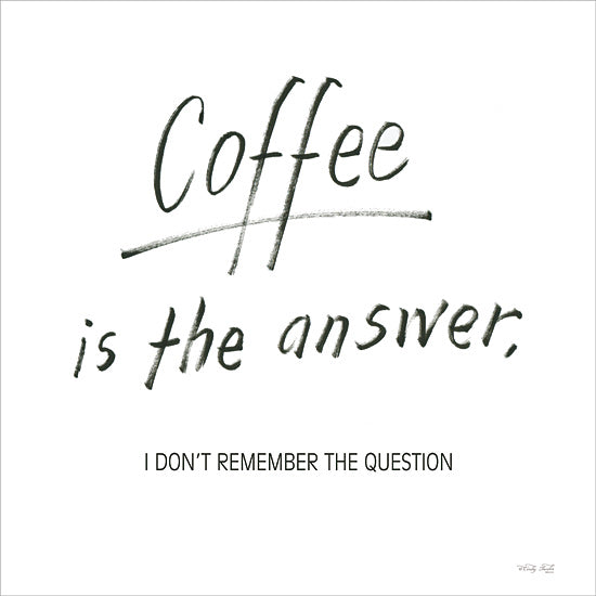 Cindy Jacobs CIN3719 - CIN3719 - Coffee is the Answer - 12x12 Humor, Coffee, Kitchen, Coffee is the Answer, Typography, Signs, Textual Art, Black & White from Penny Lane
