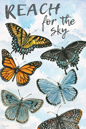 Cindy Jacobs CIN3735 - CIN3735 - Reach for the Sky - 12x18 Inspirational, Reach for the Sky, Motivational, Typography, Signs, Butterflies, Textual Art, Spring from Penny Lane