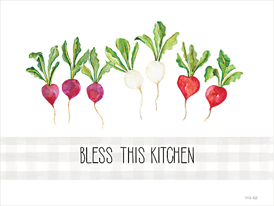 Cindy Jacobs CIN3794 - CIN3794 - Bless This Kitchen - 16x12 Kitchen, Radishes, Vegetables, Bless This Kitchen, Typography, Signs, Textual Art, Plaid, Farmhouse/Country from Penny Lane