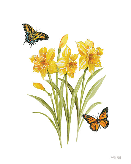 Cindy Jacobs CIN3916 - CIN3916 - Butterfly Dance - 12x16 Butterflies, Flowers, Daffodils, Yellow Daffodils, Spring, Spring Flower from Penny Lane