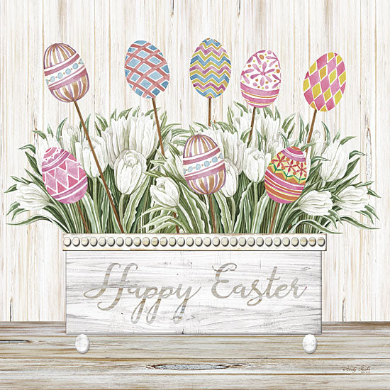 Cindy Jacobs CIN3968 - CIN3968 - Easter Box - 12x12 Easter, Easter Eggs, Flowers, Tulips, White Tulips, Easter Flowers, Still Life, Wood Box, Happy Easter, Typography, Signs, Textual Art from Penny Lane