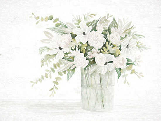 Cindy Jacobs CIN4023 - CIN4023 - Fresh Blooms II - 16x12 Flowers, White Flowers, Bouquet, Greenery, Vase, Neutral Palette from Penny Lane