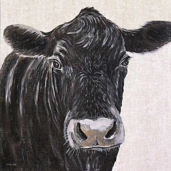 Cindy Jacobs CIN4069 - CIN4069 - Angus Cow II - 12x12 Cow, Angus Cow, Black Cow, Farm Animal, Portrait, Farmhouse/Country from Penny Lane