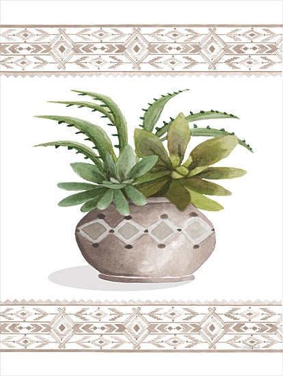 Cindy Jacobs CIN4220 - CIN4220 - Aztec Succulent III - 12x16 Succulents, Cactus, Potted Plant, Botanical, Vase, Aztec Vase, Southwestern, Pattern from Penny Lane