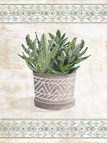 Cindy Jacobs CIN4221 - CIN4221 - Aztec Succulent IV - 12x16 Succulents, Cactus, Potted Plant, Botanical, Vase, Aztec Vase, Southwestern, Pattern from Penny Lane
