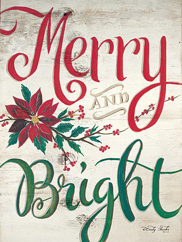 Cindy Jacobs CIN624 - Merry & Bright - Holiday, Poinsettia, Sentiment from Penny Lane Publishing