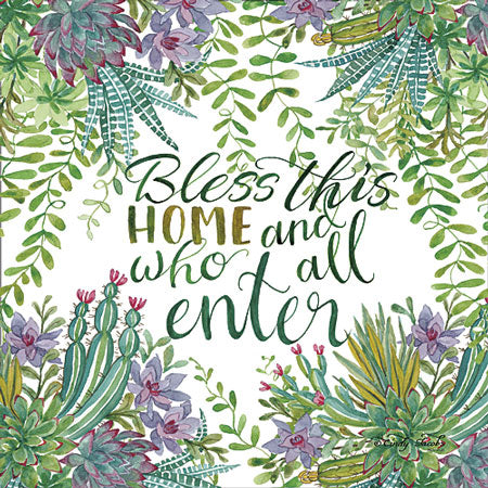 Cindy Jacobs CIN671 - Bless This Home Succulents - Signs, Succulents, Home from Penny Lane Publishing