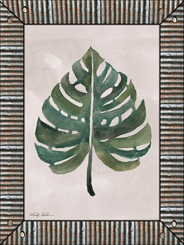 Cindy Jacobs CIN676 - Monstera Leaf Galvanized - Botanical, Leaf, Metal from Penny Lane Publishing