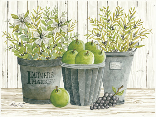 Cindy Jacobs CIN697 - Eucalyptus Farmer's Market - Galvanized Buckets, Pears, Eucalyptus from Penny Lane Publishing