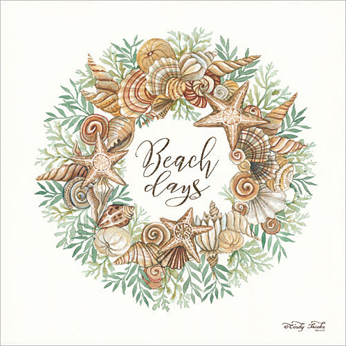 Cindy Jacobs CIN717 - Beach Days Shell Wreath - Shells, Beach, Grennery from Penny Lane Publishing