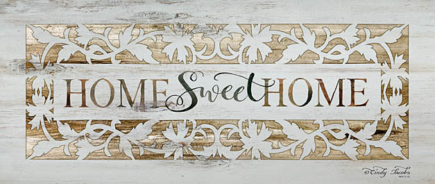 Cindy Jacobs CIN748 - Home Sweet Home - Typography, Home, Gold, Scrolls from Penny Lane Publishing