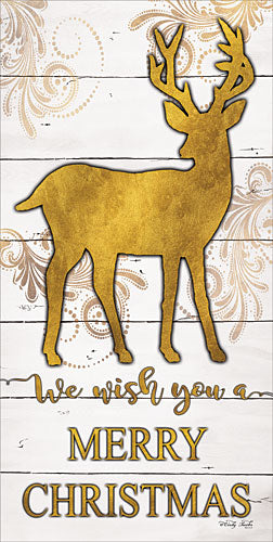 Cindy Jacobs CIN763 - Reindeer Merry Christmas - Gold, Reindeer, Holiday, Signs from Penny Lane Publishing