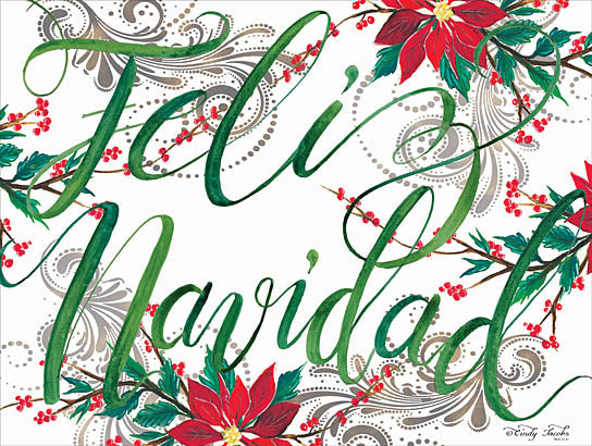 Cindy Jacobs CIN809 - Feliz Navidad  - Feliz, Navidad, Mexican, Poinsettias, Festive, Spanish from Penny Lane Publishing