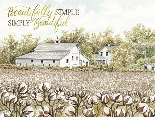 Cindy Jacobs CIN838 - Beautifully Simple Cotton Farm - Cotton, Field, House, Simple, Beautiful from Penny Lane Publishing