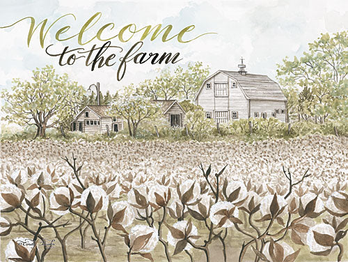 Cindy Jacobs CIN843 - Welcome to the Farm - Barn, Cotton, Field, Welcome, Farm from Penny Lane Publishing