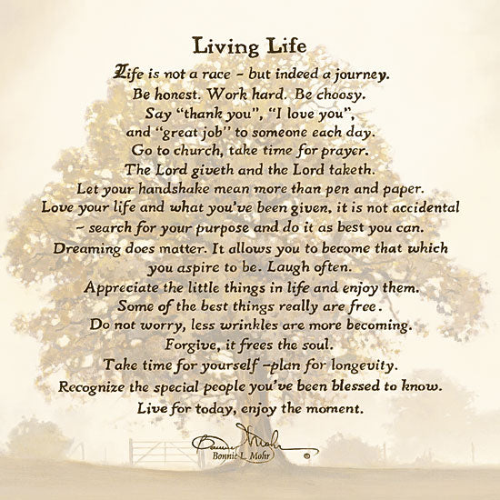 Bonnie Mohr COW302 - Living Life - Inspirational, Landscape, Tree from Penny Lane Publishing