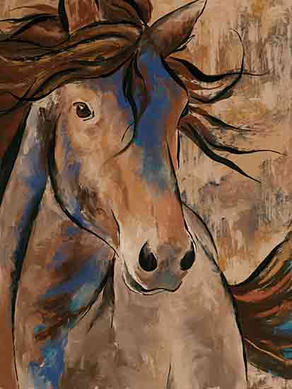 Cat Thurman Designs CTD193 - CTD193 - Wild Horse - 12x16 Horse, Brown Horse, Wild Horse, Sideview, Brown from Penny Lane