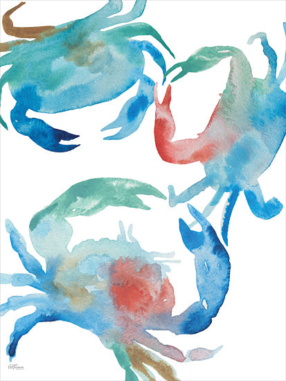 Cat Thurman Designs CTD201 - CTD201 - Colorful Crabs - 12x16 Coastal, Crabs, Colorful Crabs, Watercolor, Abstract from Penny Lane