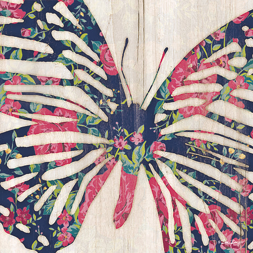 Dee Dee DD1511A - Floral Butterfly - Wood Planks, Butterfly, Animals, Floral from Penny Lane Publishing