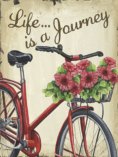Debbie DeWitt DEW425 - Life is a Journey - Bicycle, Journey, Flowers from Penny Lane Publishing