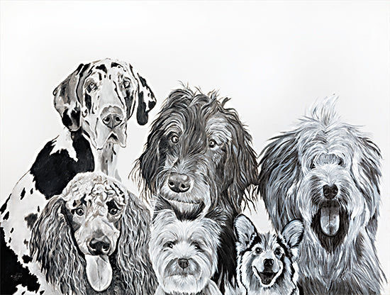 Diane Fifer DF139 - DF139 - Lots of Dogs - 16x12 Dogs, Dog Breeds, Pets, Man's Best Friend from Penny Lane