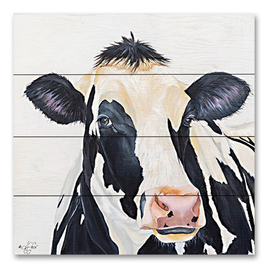 Diane Fifer DF176PAL - DF176PAL - Holstein Cow - 12x12 Cow, Holstein Cow, Black & White Cow, Portrait, Farm Animal from Penny Lane