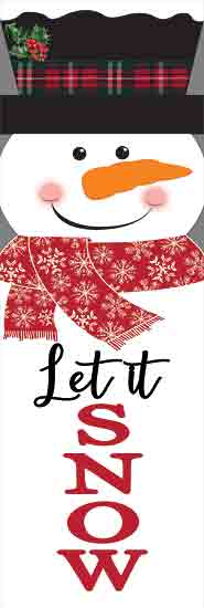 Dogwood Portfolio DOG258A - DOG258A - Let It Snow - 12x36 Winter, Snowman, Let It Snow, Typography, Signs, Textual Art, Top Hat, Scarf, Snow from Penny Lane