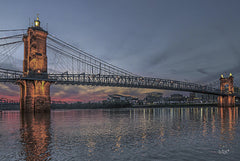 DQ117 - Suspension Bridge at Dusk - 18x12