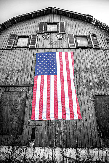 Donnie Quillen DQ227 - DQ227 - Red, White & Blue - 12x18 American Flag, Barn, Farm, Patriotic, Americana, Red, White & Blue, Photography from Penny Lane
