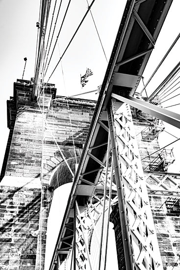 Donnie Quillen DQ305 - DQ305 - Bridge II - 12x18 Photography, Bridge, Bricks, Metal, Black & White from Penny Lane