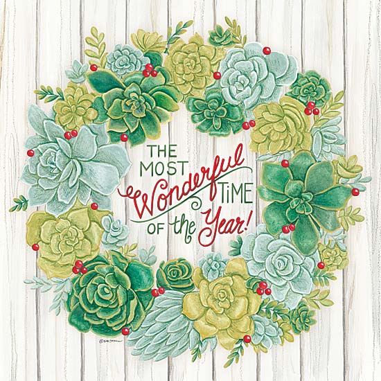 Deb Strain DS1575 - Christmas Succulent Wreath - Wreath, Succulents, Signs, Holiday from Penny Lane Publishing