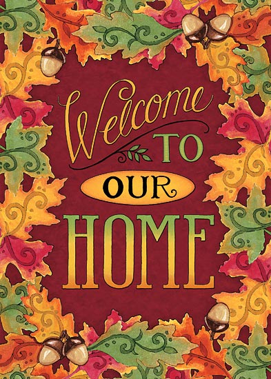 Deb Strain DS1596 - Welcome to Our Home          - Welcome, Autumn, Leaves, Acorns, Home from Penny Lane Publishing