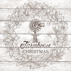 DS1723 - Farmhouse Christmas Wreath     - 12x12
