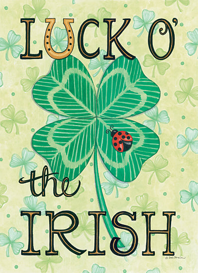 Deb Strain DS1906 - DS1906 - Shamrock and Ladybug - 12x16 Luck O' the Irish, Shamrock, St. Patrick's Day, Lucky, Signs from Penny Lane