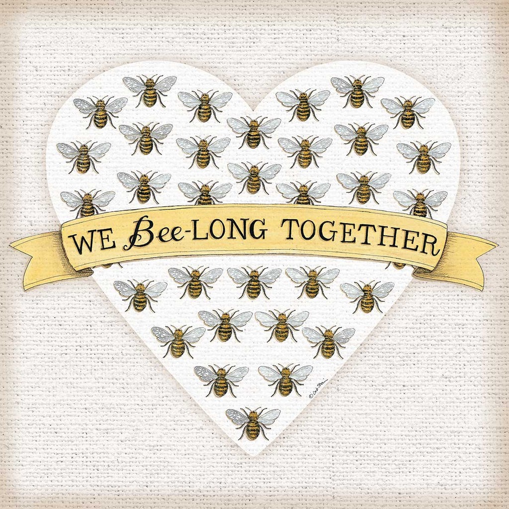 Deb Strain DS1942 - DS1942 - We Bee-Long Together - 12x12 We Belong Together, Family, Bees, Heart, Love, Banner, Signs from Penny Lane