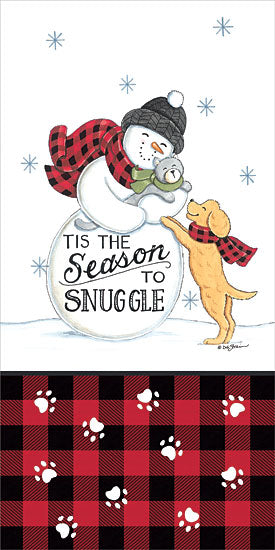 Deb Strain DS1988 - DS1988 - The Season to Snuggle - 9x18 Season to Snuggle, Snowman, Dogs, Cats, Pets, Paw Prints, Plaid, Signs from Penny Lane