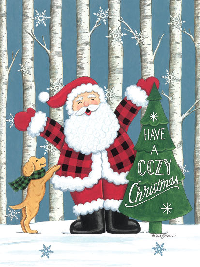 Deb Strain DS2001 - DS2001 - Have a Cozy Christmas - 12x16 Christmas, Holidays, Santa Claus, Birch Trees, Dogs, Winter, Christmas Trees from Penny Lane