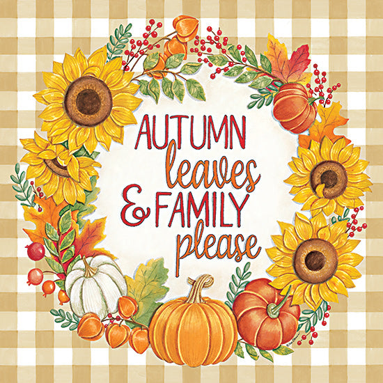 Deb Strain DS2028 - DS2028 - Autumn Leaves - 12x12 Autumn Leaves, Wreath, Sunflowers, Flowers, Pumpkins, Autumn, Plaid, Thanksgiving, Typography, Signs from Penny Lane