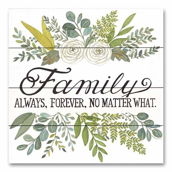 Deb Strain DS2041PAL - DS2041PAL - Family Always, Forever - 12x12 Family, Flowers, Greenery, Typography, Signs from Penny Lane