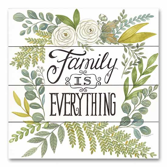 Deb Strain DS2042PAL - DS2042PAL - Family is Everything - 12x12 Family is Everything, Flowers, Greenery, Family, Typography, Signs, Rustic from Penny Lane