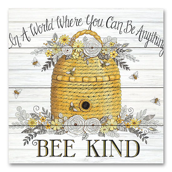 Deb Strain DS2053PAL - DS2053PAL - Bee Kind Bee Hive - 16x12 In a World Where You Can Be Anything, Be Kind, Bees, Hive, Flowers, Motivational, Typography, Signs, Flowers,  from Penny Lane