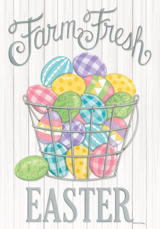 Deb Strain DS2084 - DS2084 - Farm Fresh Easter - 12x18 Easter, Eater Eggs, Easter Basket, Typography, Signs, Spring, Farm Fresh from Penny Lane