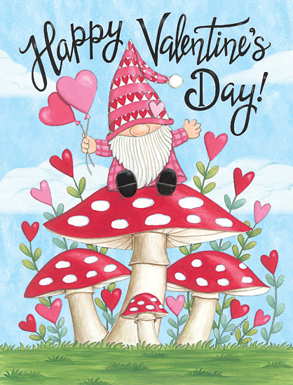 Deb Strain DS2094 - DS2094 - Valentine Gnome - 12x16 Valentine's Day, Gnome, Happy Valentine's Day, Typography, Signs, Mushrooms, Whimsical, Spring from Penny Lane